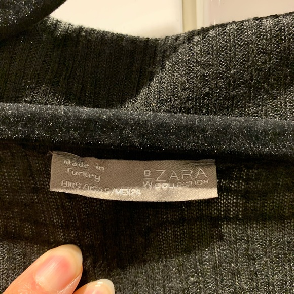 Zara Ribbed Crossover Sweater - Small - Picture 3 of 3